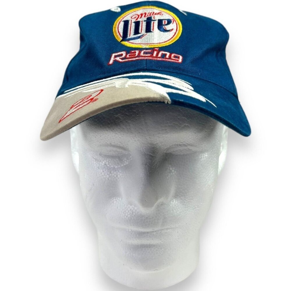 Winners Circle Rusty Wallace NASCAR Miller Lite Racing Hat Blue Cap #2